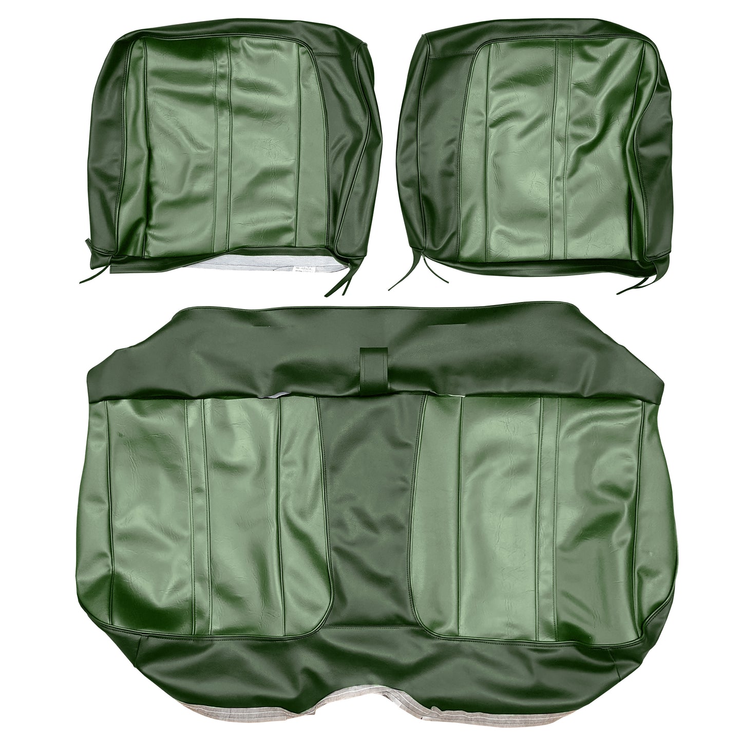 72 CHARGER/SATELLITE/ROADRUNNER "STANDARD" SPLIT UPHOLSTERY - LIGHT GREEN/DARK GREEN