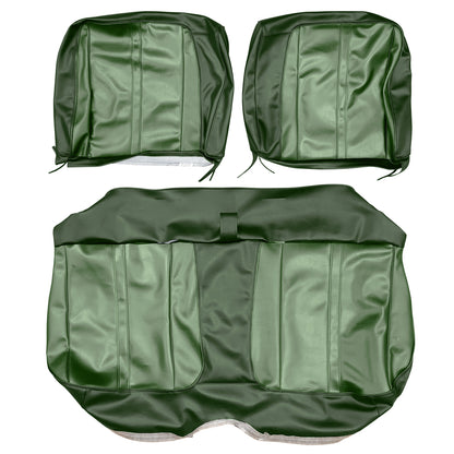 72 CHARGER/SATELLITE/ROADRUNNER "STANDARD" SPLIT UPHOLSTERY - LIGHT GREEN/DARK GREEN