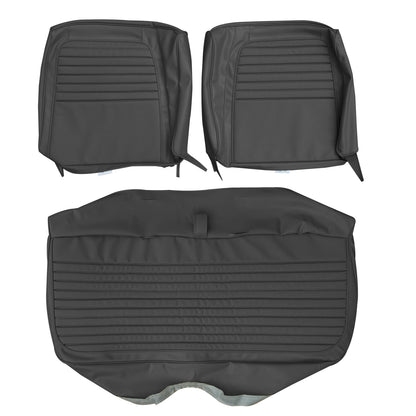 72 CHARGER "DELUXE" SPLIT BENCH UPHOLSTERY - BLACK