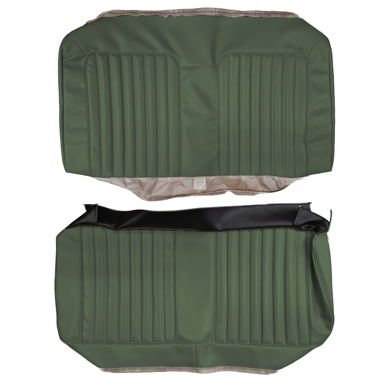 72 LEMANS SPORT CONVERTIBLE REAR UPHOLSTERY - GREEN
