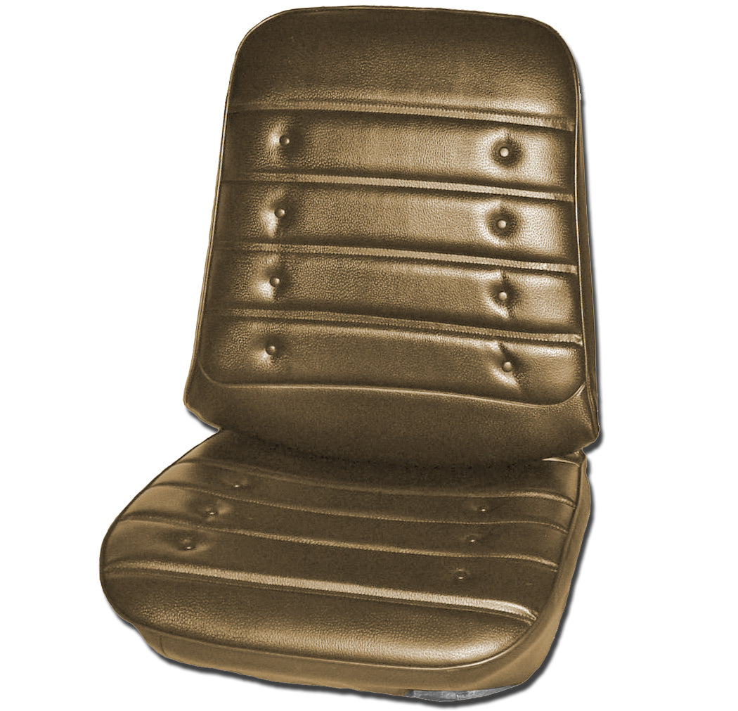 72 CUTLASS 'S'/442 BUCKET SEAT UPHOLSTERY - SADDLE
