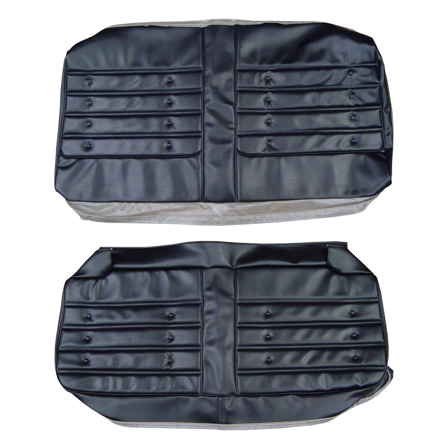 72 CUTLASS 'S'/442 HARDTOP COUPE REAR UPHOLSTERY - BLACK