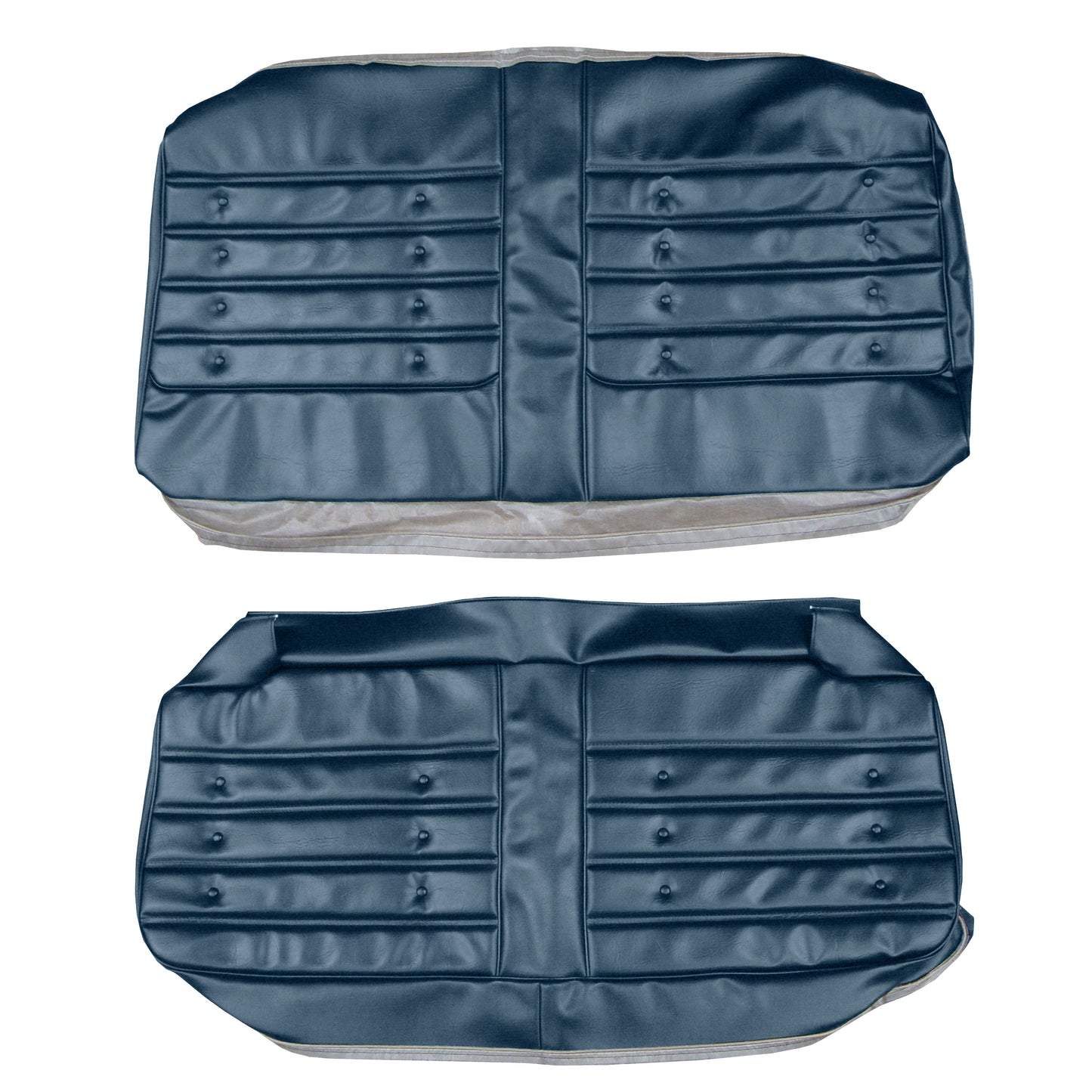72 CUTLASS 'S'/442 HARDTOP COUPE REAR UPHOLSTERY - BLUE