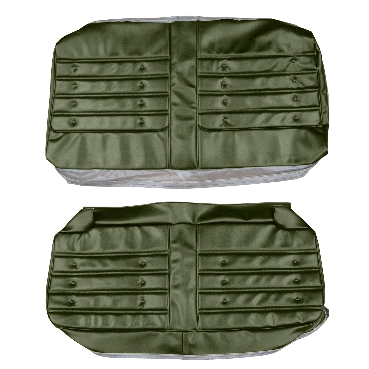 72 CUTLASS 'S'/442 HARDTOP COUPE REAR UPHOLSTERY - GREEN