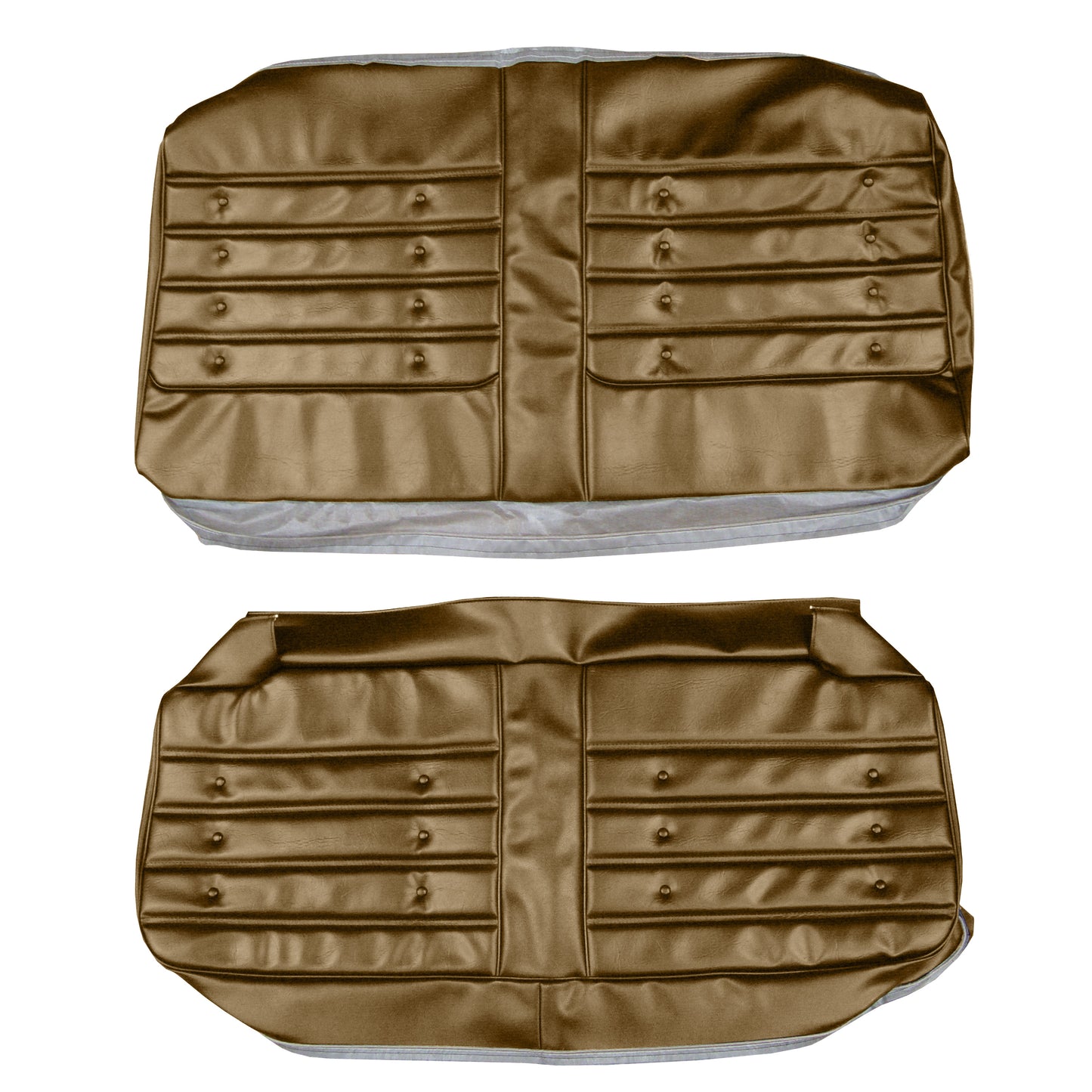 72 CUTLASS 'S'/442 HARDTOP COUPE REAR UPHOLSTERY - SADDLE