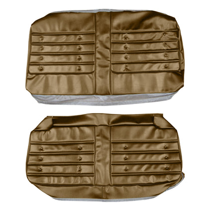 72 CUTLASS 'S'/442 HARDTOP COUPE REAR UPHOLSTERY - SADDLE
