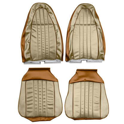73 JAVELIN/AMX/MATADOR BUCKET SEAT UPHOLSTERY - PARCHMENT/SRM BROWN