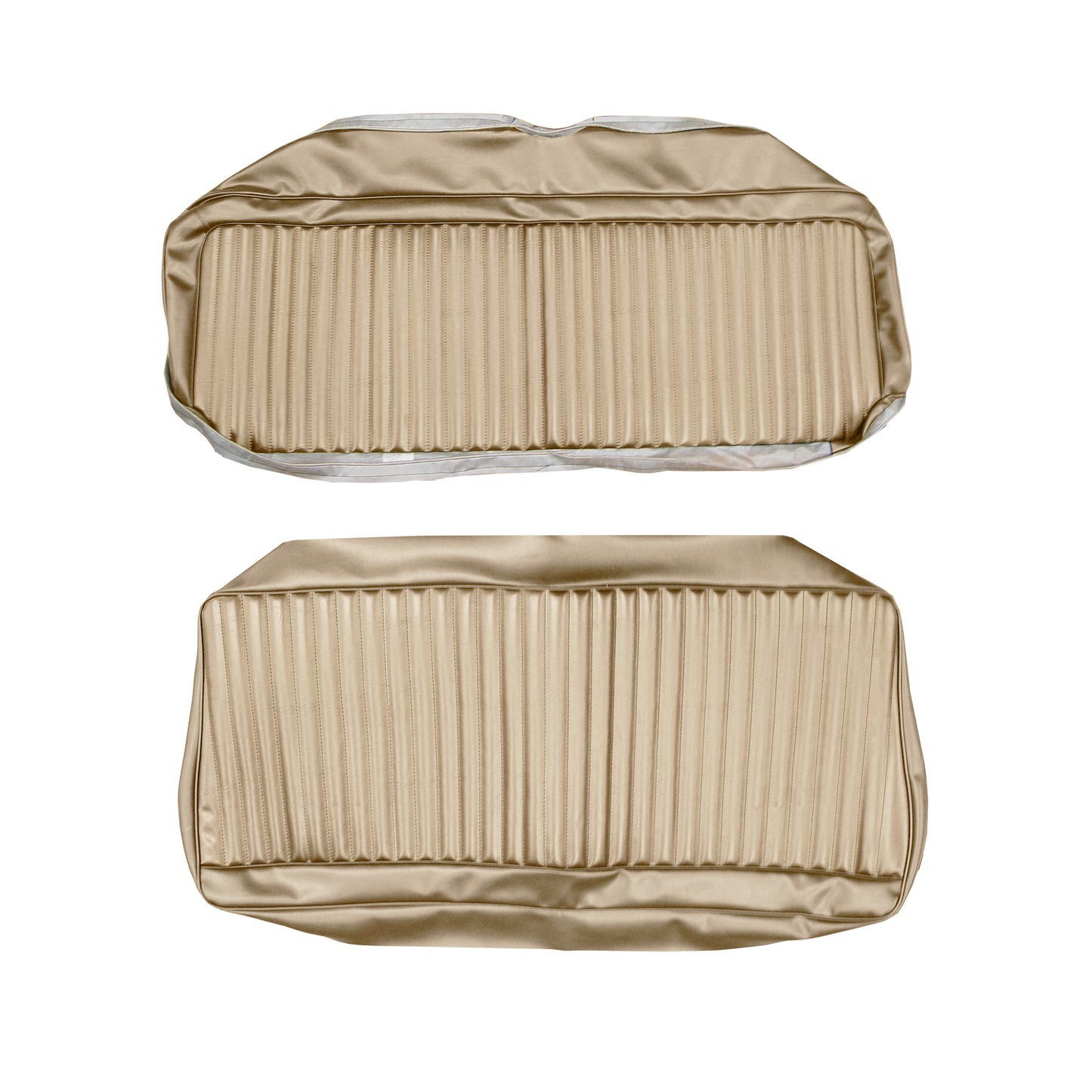 73 DART SPORT/DUSTER "STANDARD" FOLD-DOWN REAR REAR UPHOLSTERY - LSRM METALLIC PARCHMENT/PARCHMENT