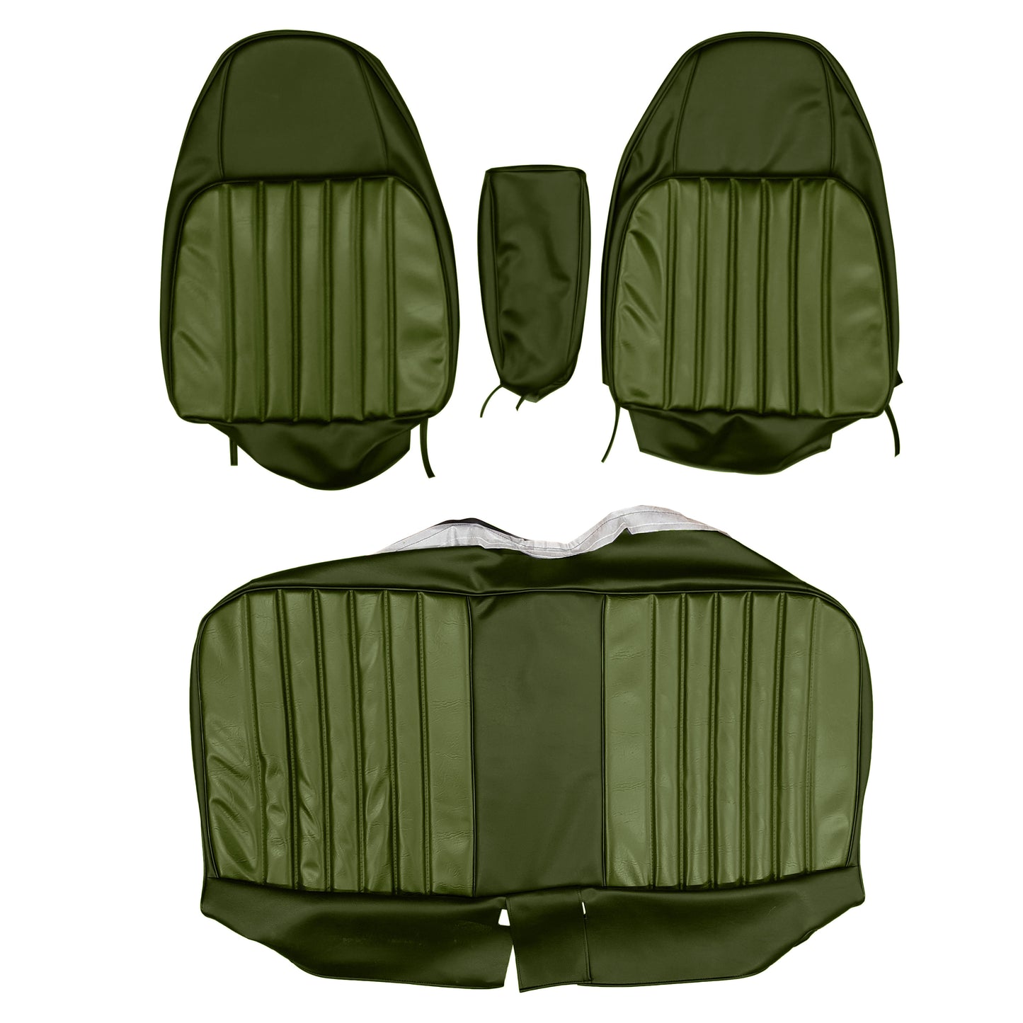 73 CHARGER SE SPLIT BENCH W/ C.A.R. UPHOLSTERY - LSRM METALLIC GREEN/GREEN