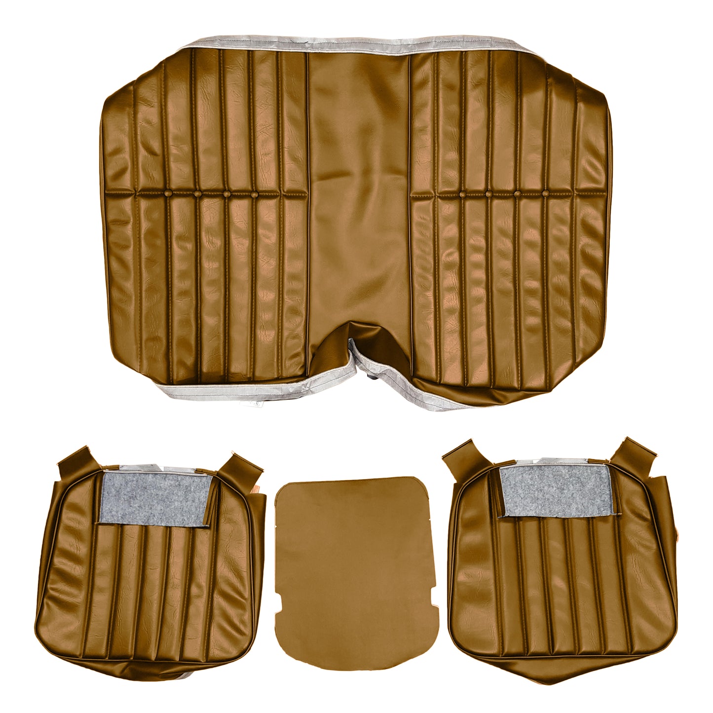 73/75 CAMARO "STANDARD" HTP REAR UPHOLSTERY - SADDLE