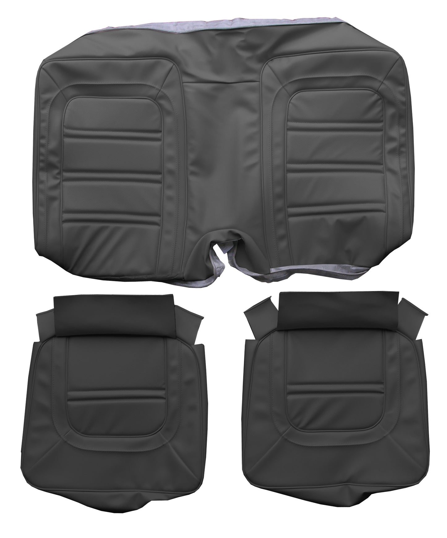 73-75 FIREBIRD/TRANS AM "DELUXE" HARDTOP REAR UPHOLSTERY - BLACK
