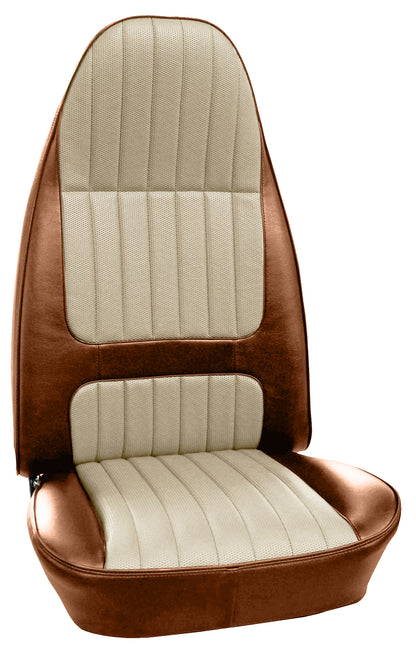 74 GREMLIN/HORNET BUCKET SEAT UPHOLSTERY - UPHOLSTERY - PARCHMENT/SRM BROWN