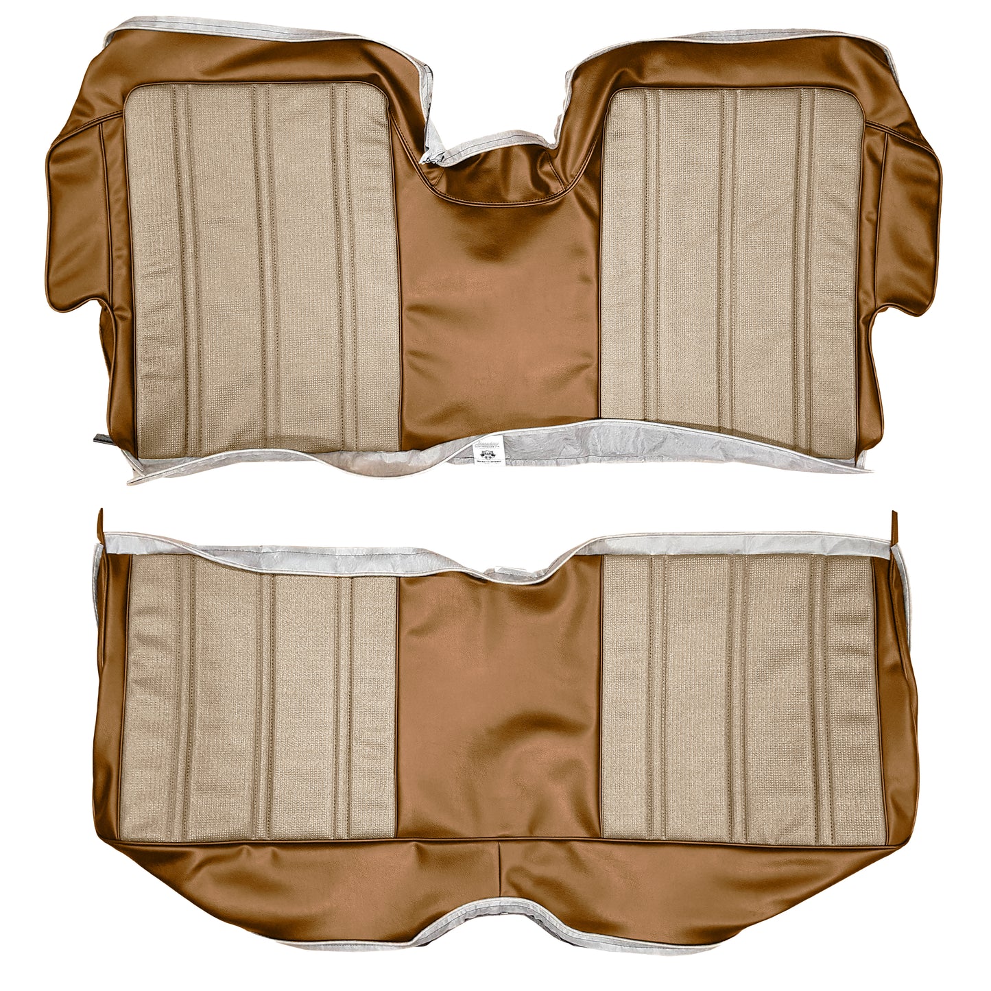 1974 AMC MATADOR HARDTOP REAR UPH - PARCHMENT/SRM BROWN