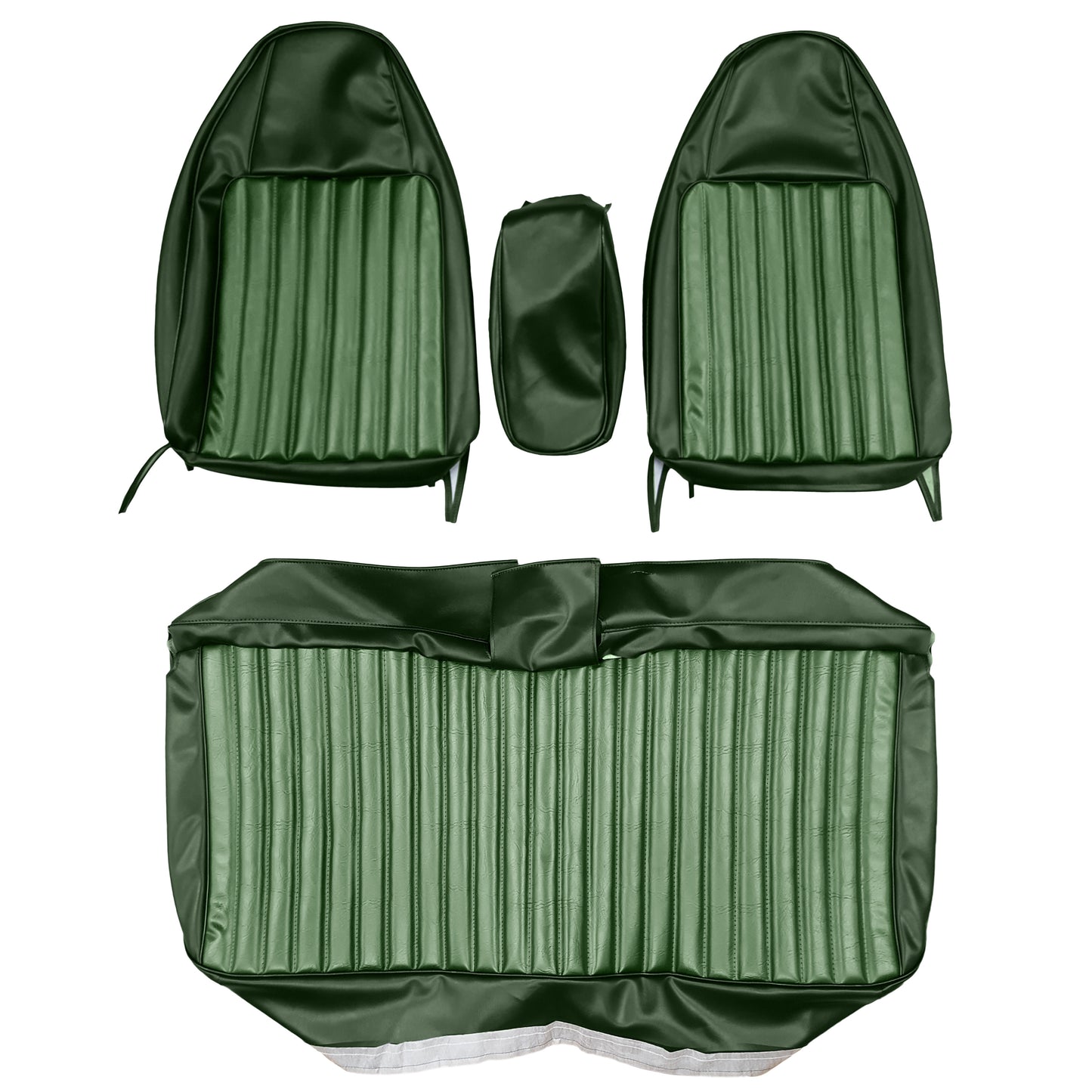 1976 DART SPORT/DUSTER SPLIT BENCH W/ C.A.R. UPHOLSTERY - SRM GREEN