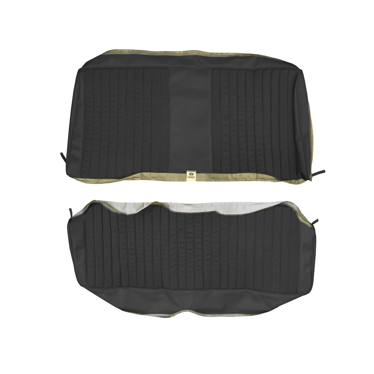 74 DART SWINGER/SCAMP HARDTOP REAR UPHOLSTERY - SRM BLACK CLOTH/BLACK