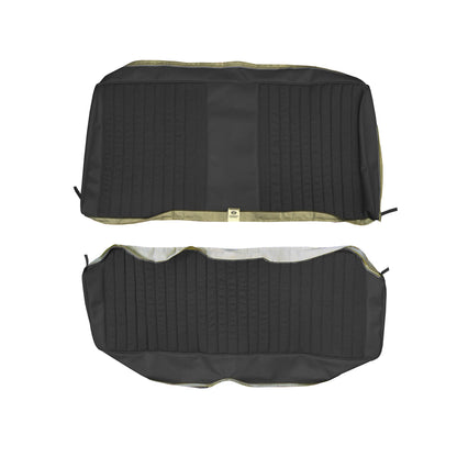 74 DART SWINGER/SCAMP HARDTOP REAR UPHOLSTERY - SRM BLACK CLOTH/BLACK