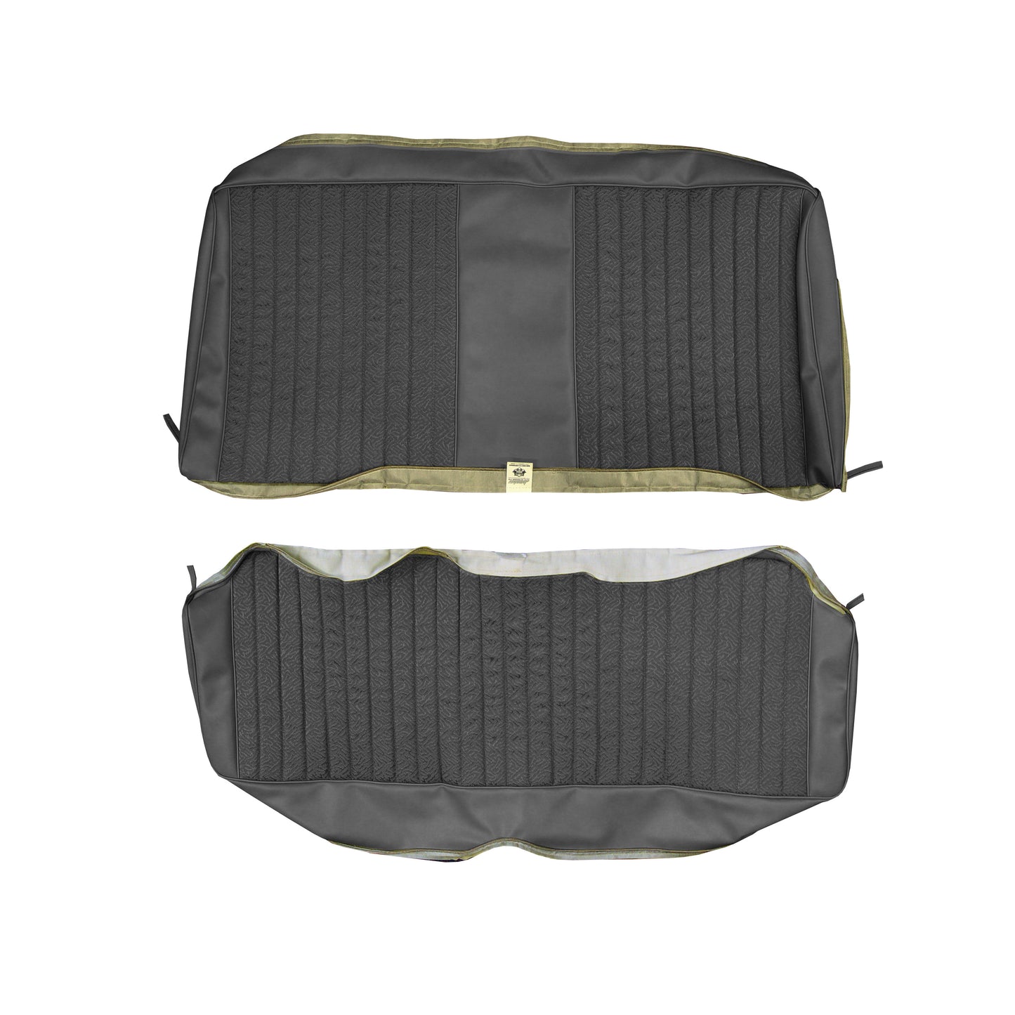 75 DART SWINGER/SCAMP HARDTOP REAR UPHOLSTERY - SRM BLACK CLOTH/BLACK