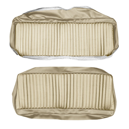 74-76 DART SPORT/DUSTER "STANDARD" FOLD-DOWN REAR UPHOLSTERY - SRM METALLIC PARCHMENT/PARCHMENT