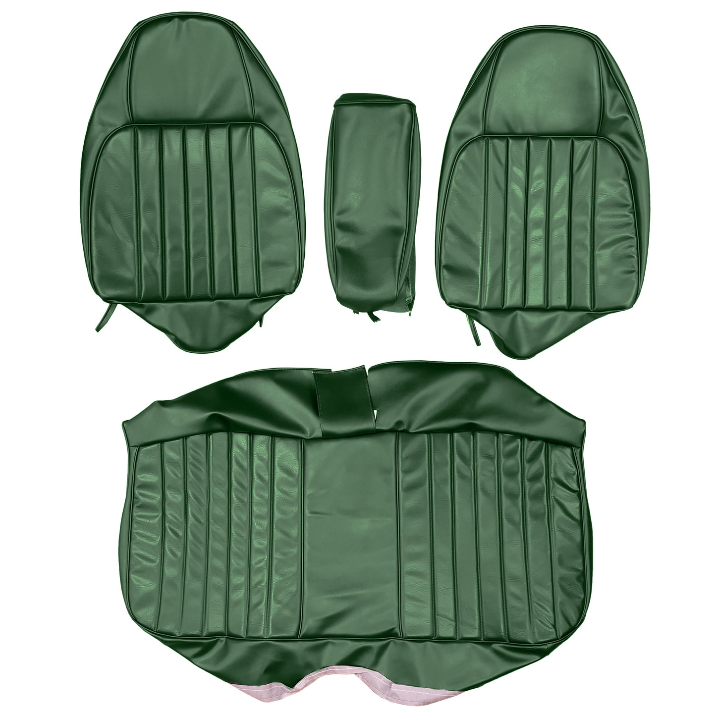 74 CHARGER SE SPLIT BENCH W/ C.A.R. UPHOLSTERY - JADE GREEN