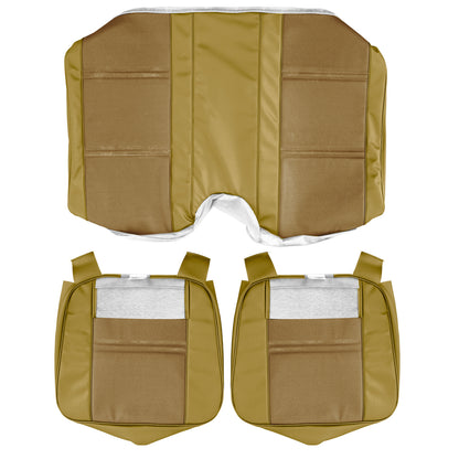 1974 CAMARO "DELUXE" HARDTOP REAR UPHOLSTERY - SRM SADDLE KNIT/SADDLE