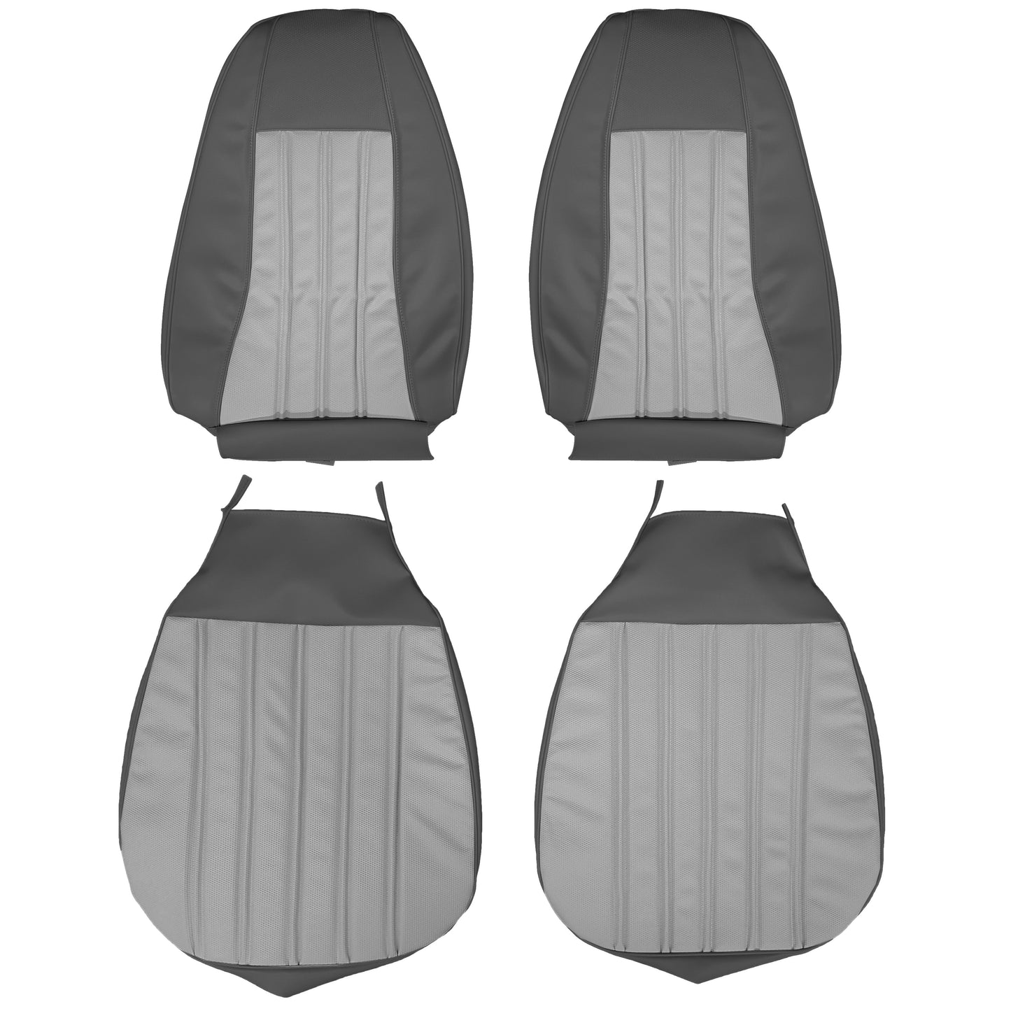 76 VOLARE/ASPEN/ROADRUNNER BUCKET SEAT UPHOLSTERY - SRM SILVER/BLACK