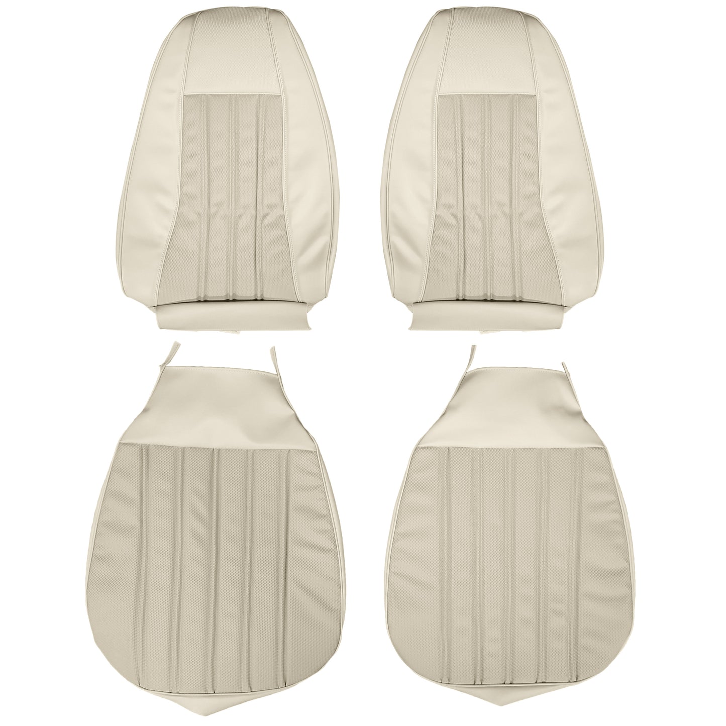 76 VOLARE/ASPEN/ROADRUNNER BUCKET SEAT UPHOLSTERY - SRM PEARL WHITE/WHITE