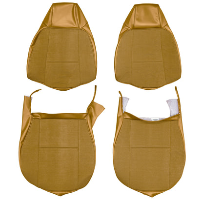 79 CAMARO "DELUXE" BUCKET SEAT CLOTH UPHOLSTERY - SRM CAMEL TAN RIBBED CLOTH/CAMEL TAN