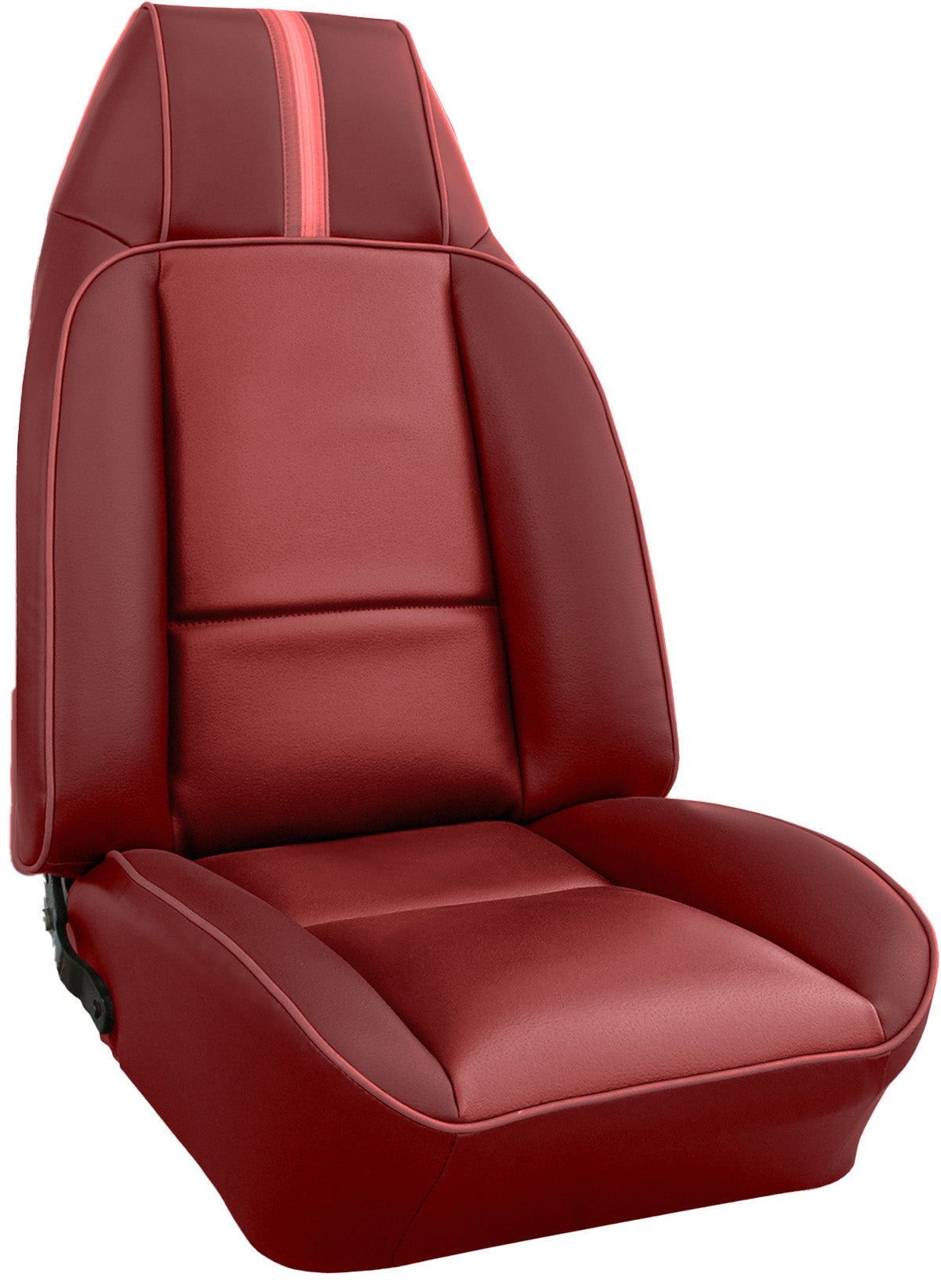 1981 CAMARO "DELUXE" BUCKET SEAT CLOTH UPHOLSTERY - SRM RED RIBBED CLOTH/RED