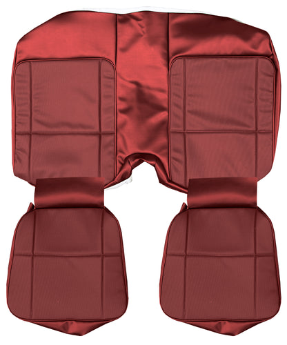 1981 CAMARO "DELUXE" HARDTOP REAR CLOTH UPHOLSTERY - SRM RED RIBBED CLOTH/RED