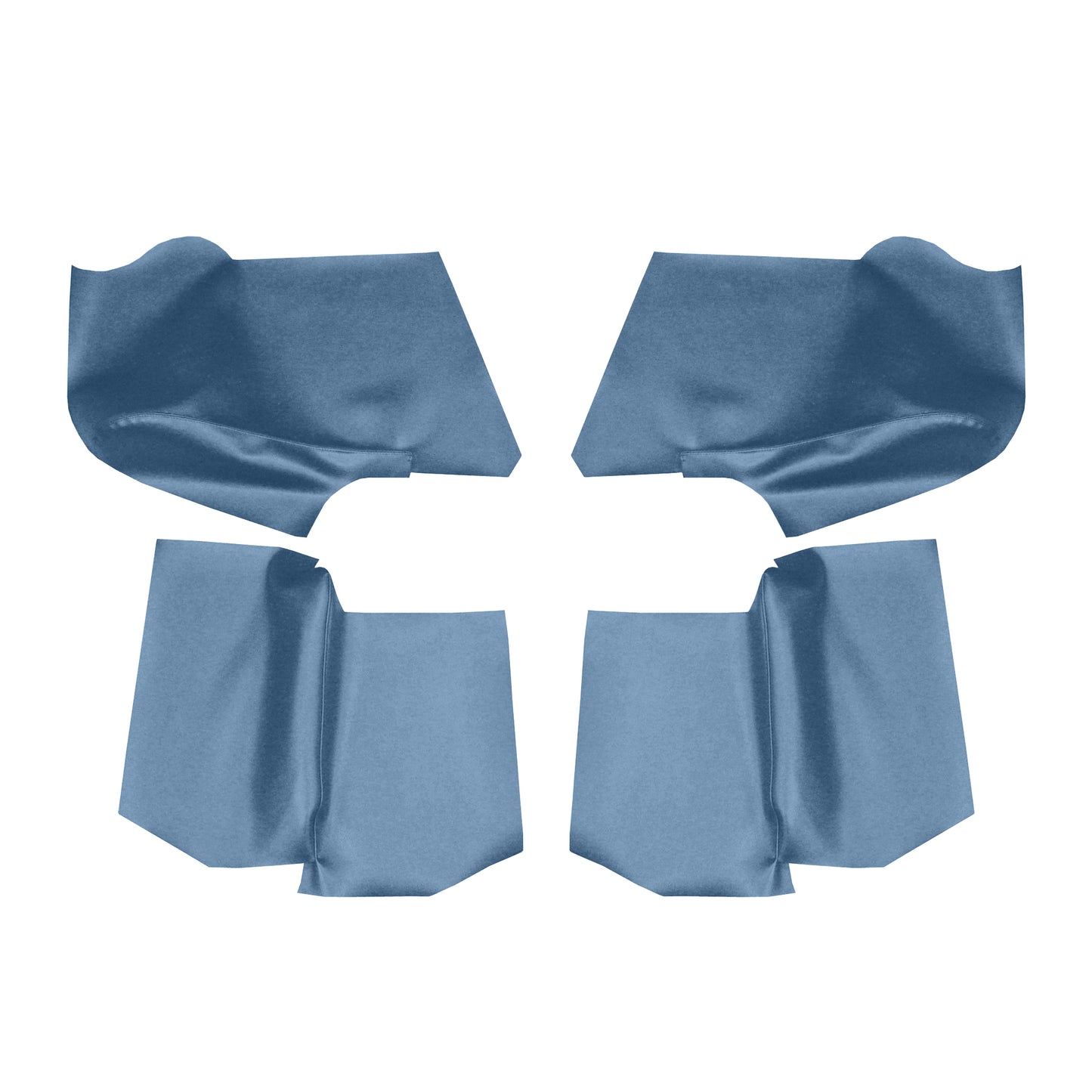 67 GM A-BODY CONVERTIBLE REAR ARMREST PANEL COVERS - LIGHT BLUE