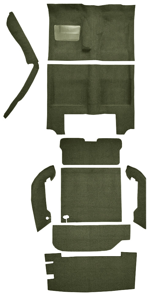 1966 PLYMOUTH BARRACUDA FASTBACK 4SP MANUAL LOOP CARPET KIT - DK OLIVE GR