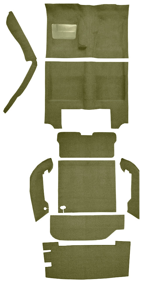 1966 PLYMOUTH BARRACUDA FASTBACK 4SP MANUAL LOOP CARPET KIT - MOSS GREEN