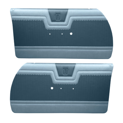 64 FURY FRONT DOOR PANELS (PRE-ASSEMBLED) - DARK BLUE/LIGHT BLUE