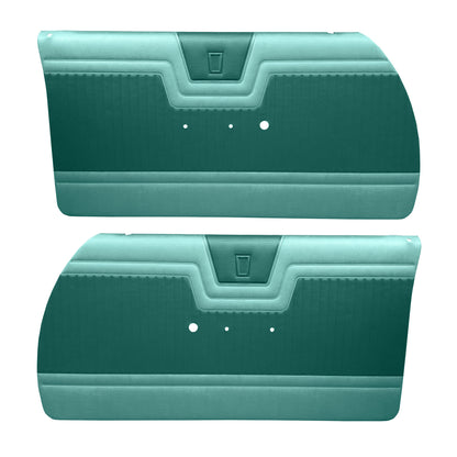 64 FURY FRONT DOOR PANELS (PRE-ASSEMBLED) - DARK TURQUOISE/LIGHT TURQUOISE