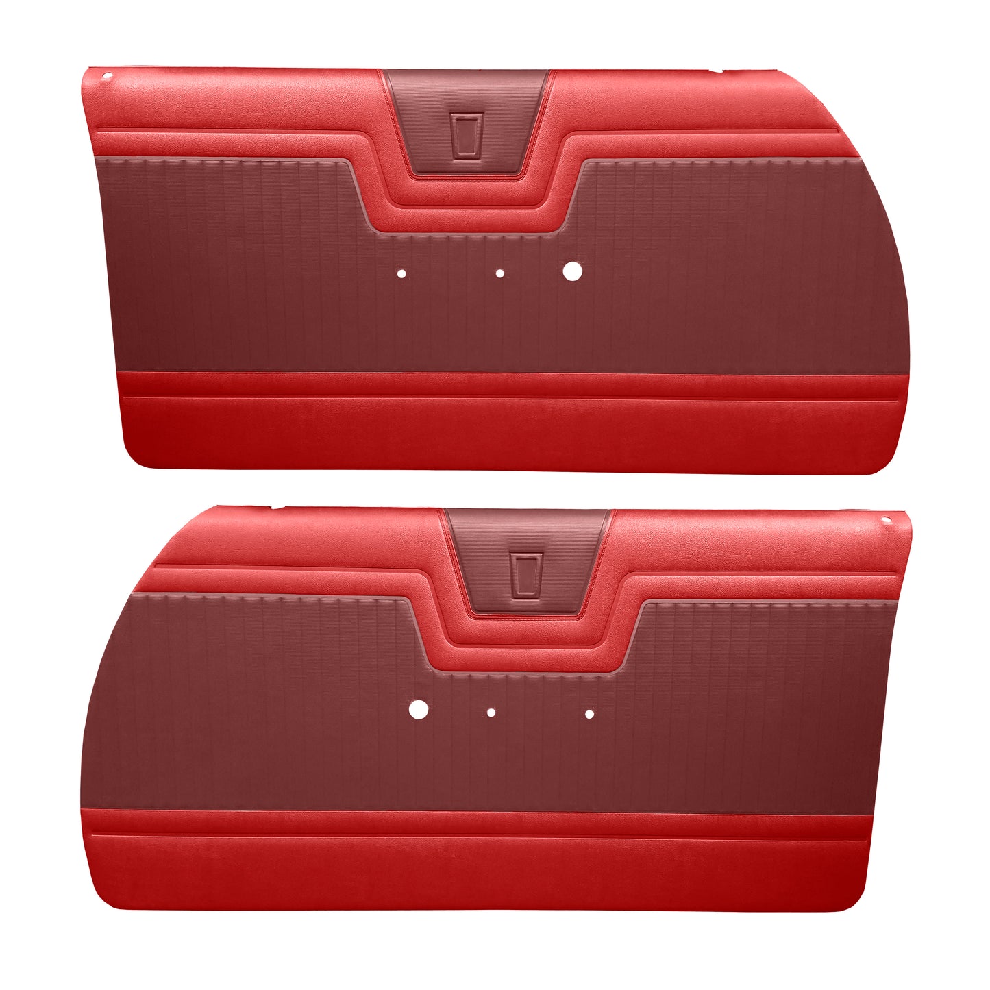 64 FURY FRONT DOOR PANELS (PRE-ASSEMBLED) - DARK RED/CRIMSON RED