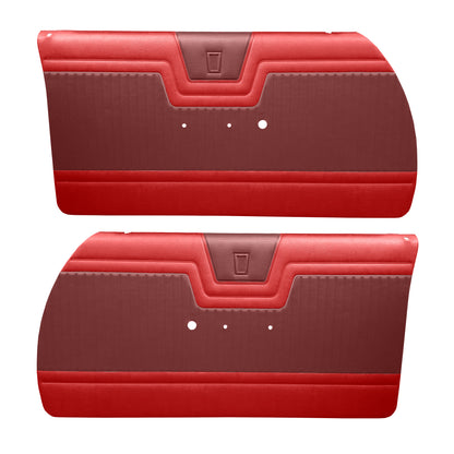 64 FURY FRONT DOOR PANELS (PRE-ASSEMBLED) - DARK RED/CRIMSON RED