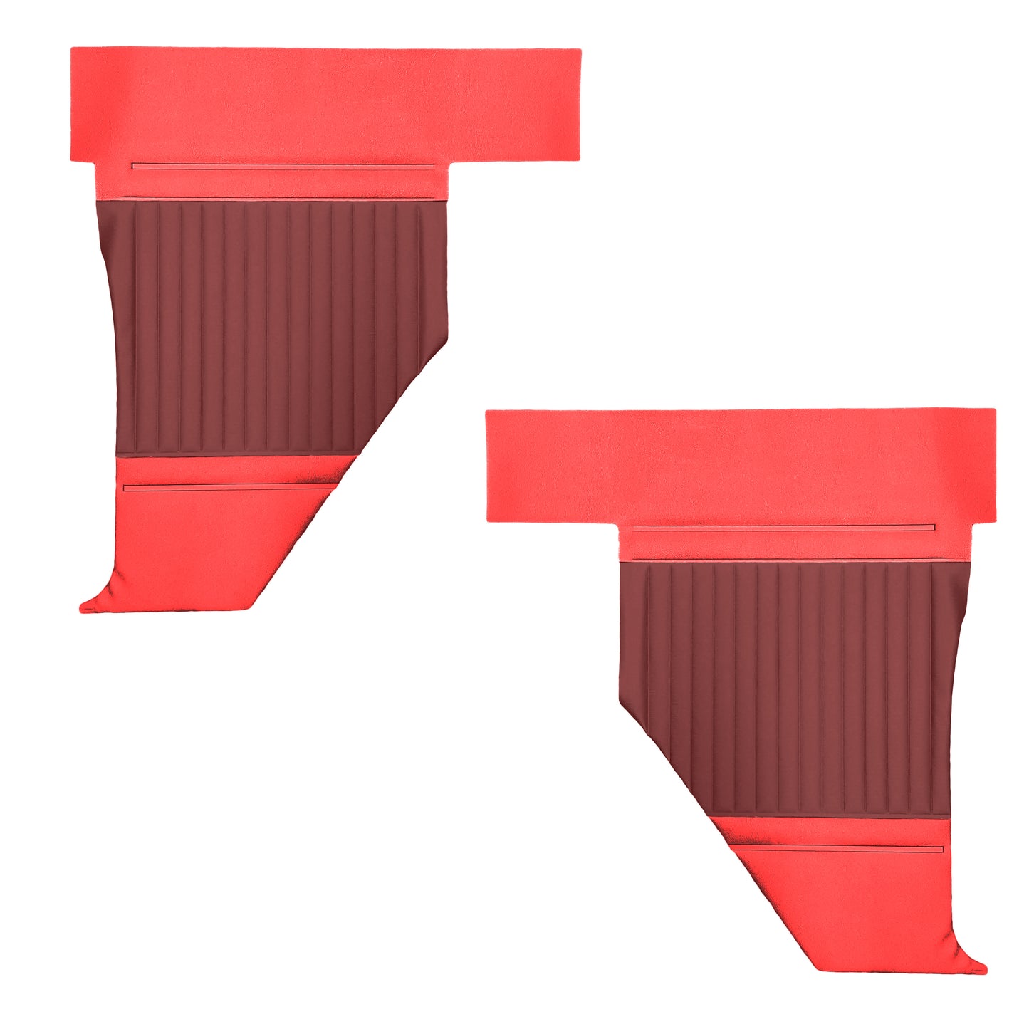 64 FURY CONVERTIBLE REAR PANELS - DARK RED/CRIMSON RED