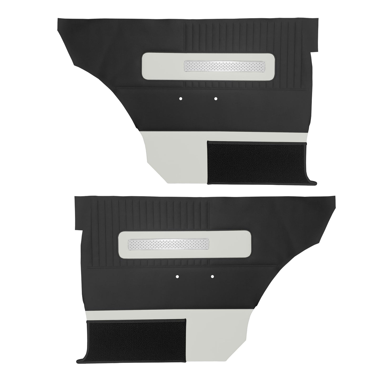 64 POLARA 500 HARDTOP REAR PANELS - BLACK W/ PEARL WHITE ACCENT