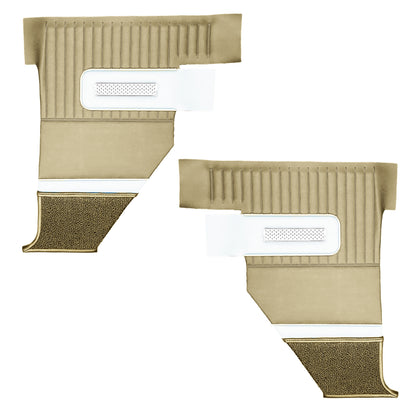 64 POLARA 500 CONVERTIBLE REAR PANELS - SRM OLIVE GOLD W/ PEARL WHITE ACCENT