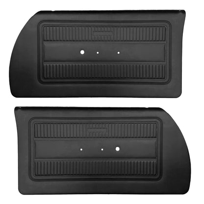 65 SATELLITE FRONT DOOR PANELS (PRE-ASSEMBLED) - BLACK