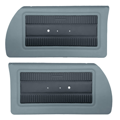 65 SATELLITE FRONT DOOR PANELS (PRE-ASSEMBLED) - DARK BLUE/LIGHT BLUE