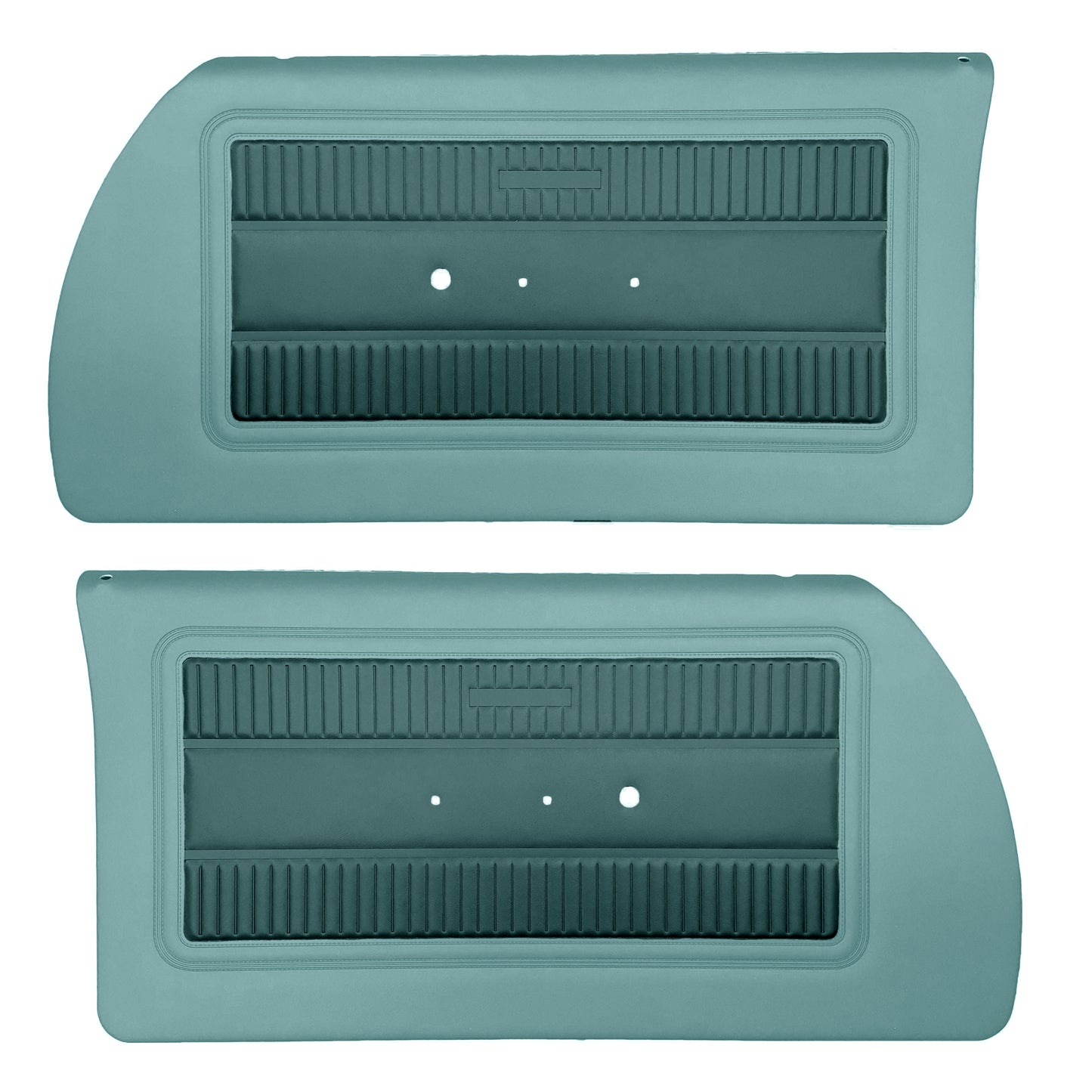 65 SATELLITE FRONT DOOR PANELS (PRE-ASSEMBLED) - DARK TURQUOISE/LIGHT TURQUOISE
