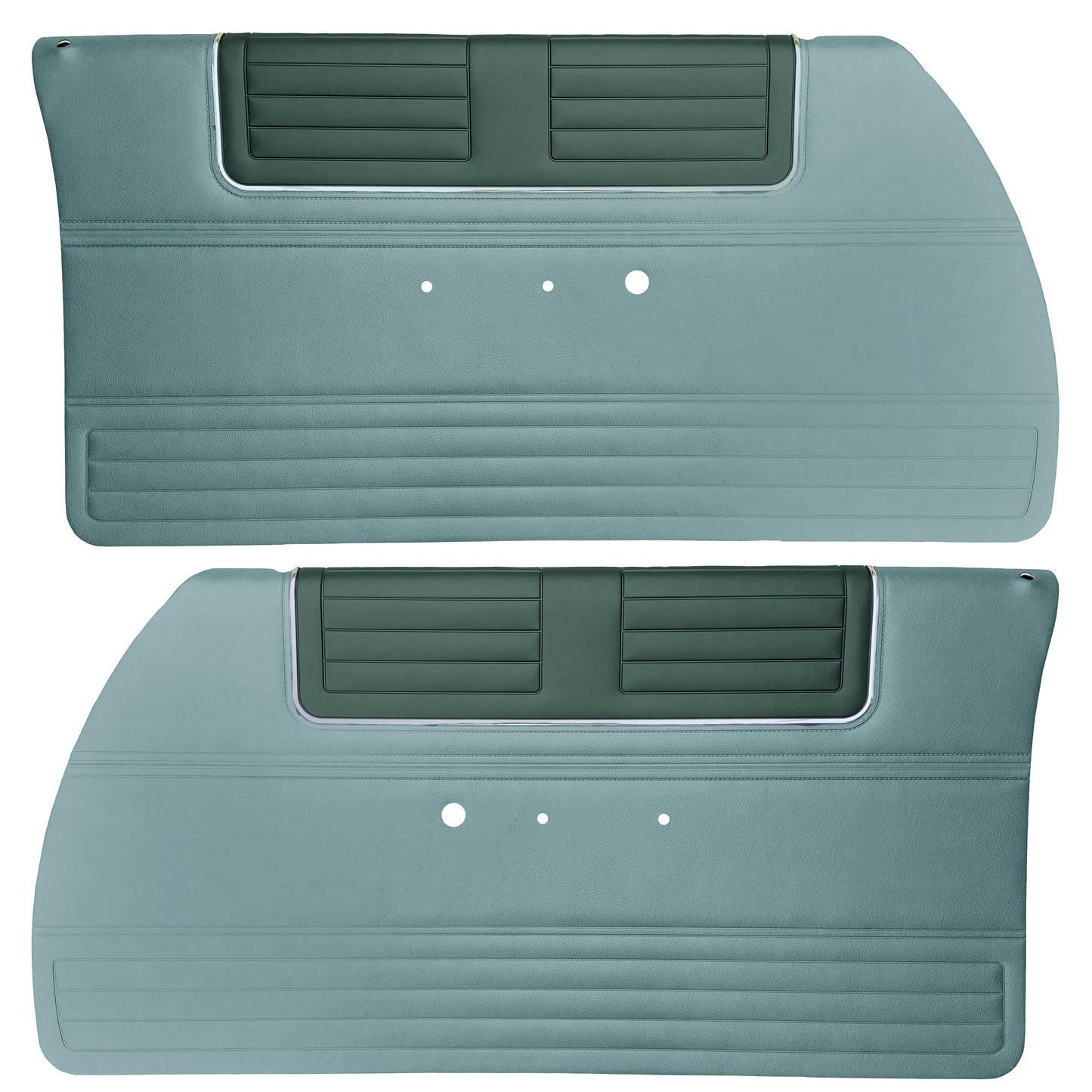 65 BELVEDERE II FRONT DOOR PANELS (PRE-ASSEMBLED) - DARK TURQUOISE/LIGHT TURQUOISE