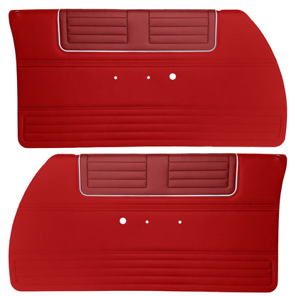 65 BELVEDERE II FRONT DOOR PANELS (PRE-ASSEMBLED) - MAROON/RED