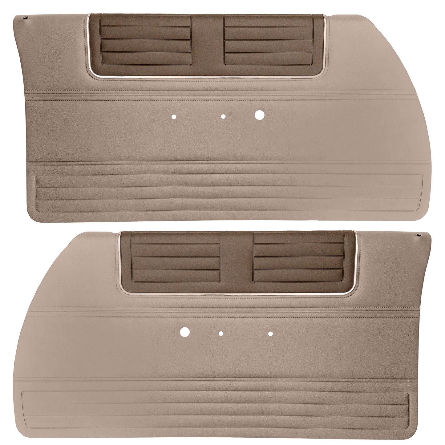 65 BELVEDERE II FRONT DOOR PANELS (PRE-ASSEMBLED) - DARK BROWN/FAWN TAN