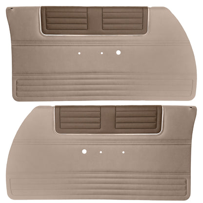 65 BELVEDERE II FRONT DOOR PANELS (PRE-ASSEMBLED) - DARK BROWN/FAWN TAN