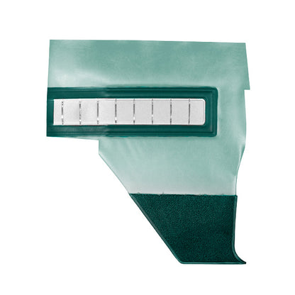 65 CORONET 500 CONVERTIBLE REAR PANELS - TURQUOISE W/ DARK GREEN ACCENT