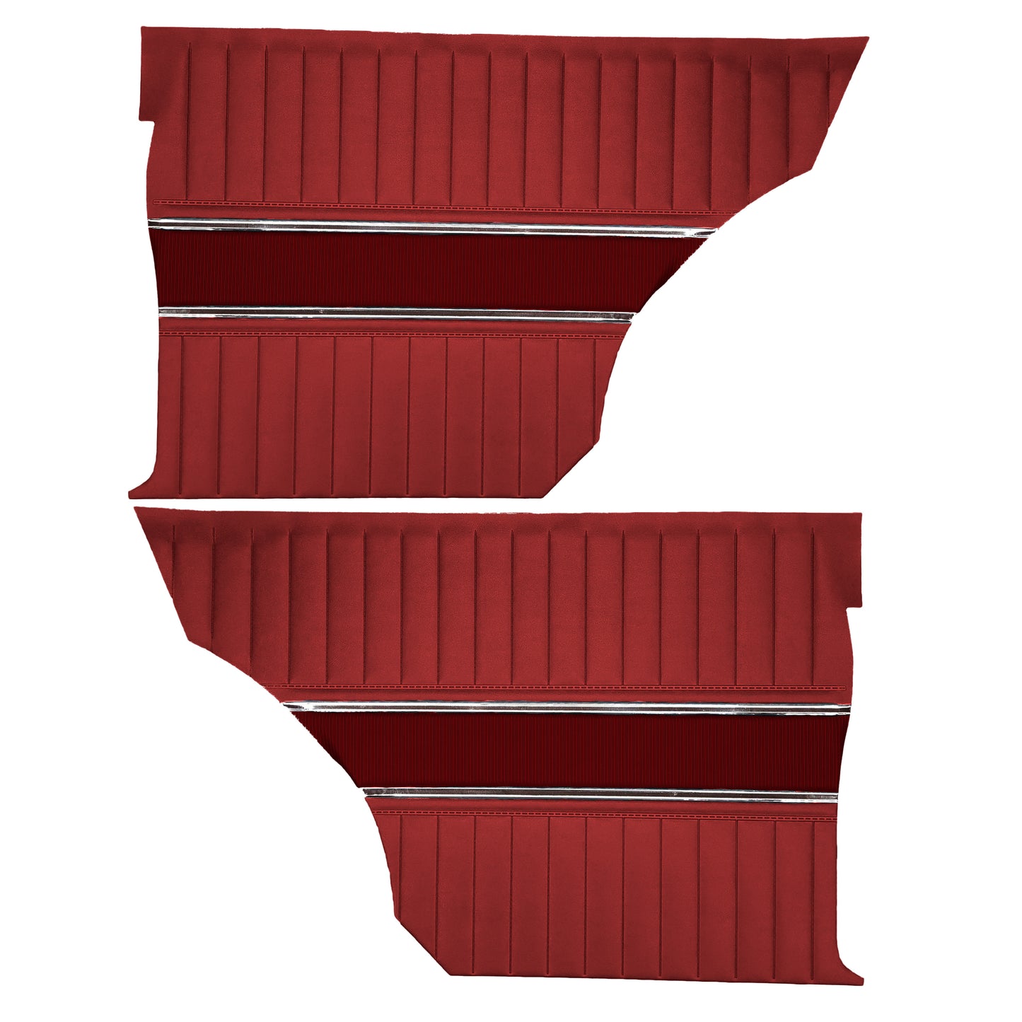 65 CORONET 440 HARDTOP REAR PANELS - MAROON/RED