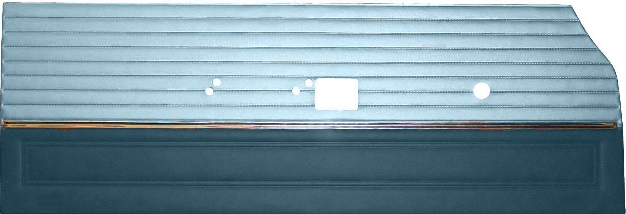 66 CORONET 440 FRONT DOOR PANELS - LIGHT BLUE/NAVY