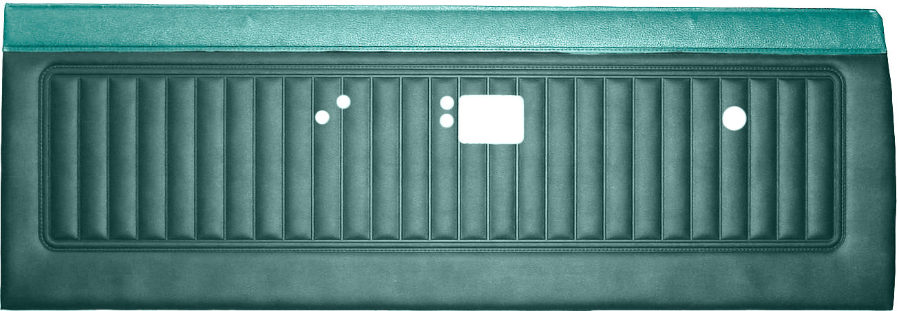 Valiant Rear Window Panel 67 Valiant Signet Door Panels- Dk Met Turq W/ Met Turq Accent ...